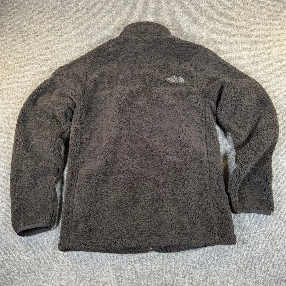 The North Face Mens Sherpa Fleece Full Zip Jacket Black S P High Pile Mock Neck